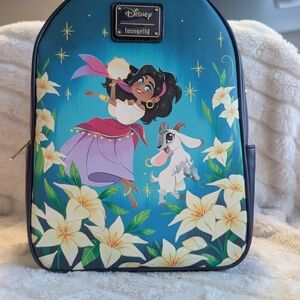 Loungefly Disney The Hunchback of Notre Dame Esmeralda & Djali Floral Backpack